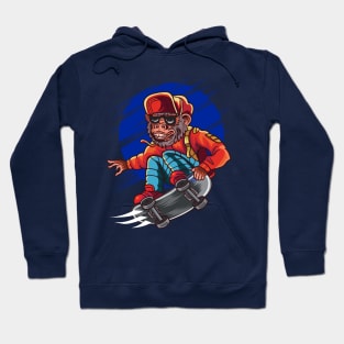 Monkey Skater Skateboard Skateboarding Monkeys Hoodie